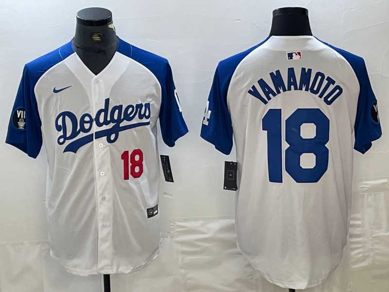 Men's Los Angeles Dodgers #18 Yoshinobu Yamamoto Number White Blue Fashion Stitched Cool Base Limited Jersey,We sell and wholesale Men's Los Angeles Dodgers #18 Yoshinobu Yamamoto Number White Blue Fashion Stitched Cool Base Limited Jersey on line form chian!